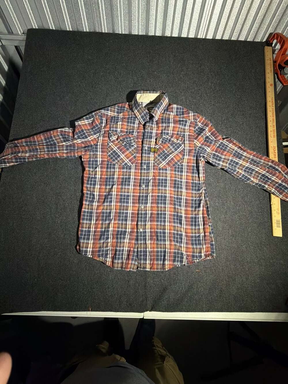 G-Star Raw Men's Plaid Long Sleeve Button-Down Western Shirt 10-0140